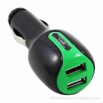 Dual USB Output with 5V at 3.1A Maximum Designed Charge for iPhone, iPad Simultaneously